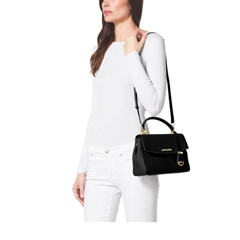 michael michael kors ava small satchel|Ava Small Patent Saffiano Leather Crossbody Satchel .